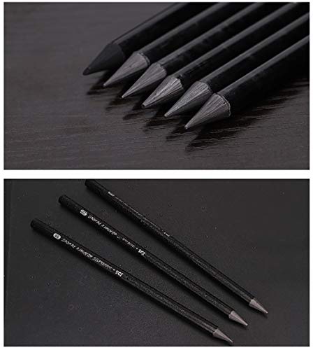 YYMIYU Full Graphite Pencils set 6 Piece.HB/2B/4B/6B/8B/EE (lead pencil) - style: suit
