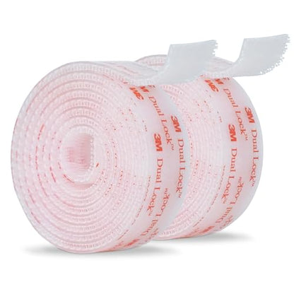 3M Dual Lock SJ3560 Reclosable Fastener, Clear, 1"×6ft, 2 Pack - size: 1"×6ft, style: 2 Pack