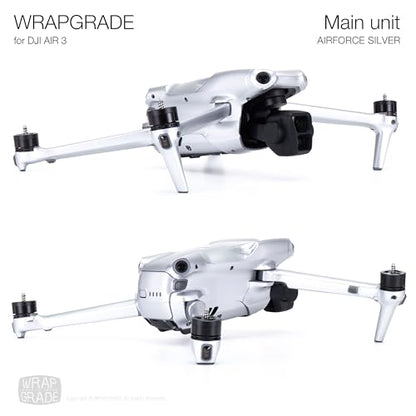 WRAPGRADE Skin Stickers Compatible with DJI Air 3 | Full Wrap (Airforce Silver) - color: Airforce Silver