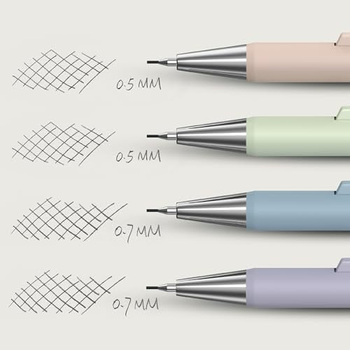 Mr. Pen- Pastel Mechanical Pencil Set with Lead Refills & Erasers, 4 Pack