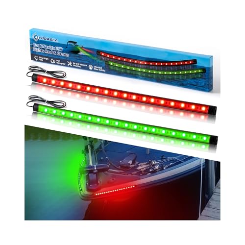 Boat Navigation Lights LED, Red and Green Boat Lights LED Waterproof, Marine Navigation Bow Light for Night Fishing, Boating, Navigating, Lighting, Fits for Pontoon, Bass & Jon Boats, Yacht - color: Red&Green