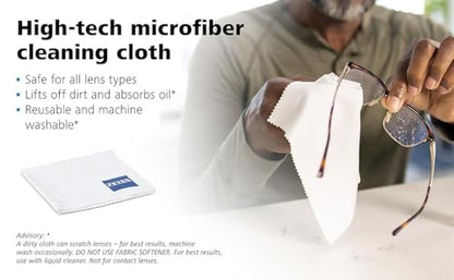 ZEISS MicroFiber Lens Cleaning Cloth (Pack of 2) JUMBO SIZE - size: 1 Count (Pack of 1)