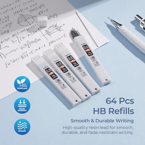 Nicpro Cute Mechanical Pencil Set, 4PCS 0.9mm Pastel Drafting Pencils - style: 0.9mm