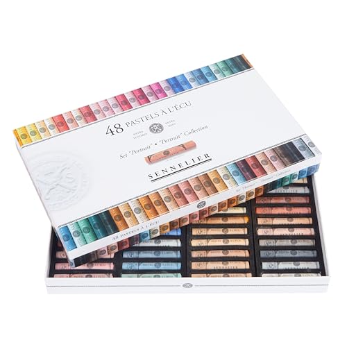 SENNELIER Extra-Soft French Pastel Portrait Professional Artist Box Set, 48-Colors