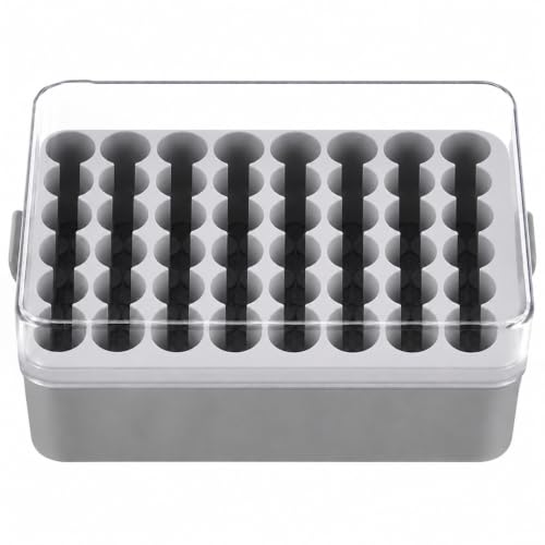 ALCYON Plastic Battery Storage Organizer for 48 AA Batteries - color: Grey, size: Large 48+AA Batteries