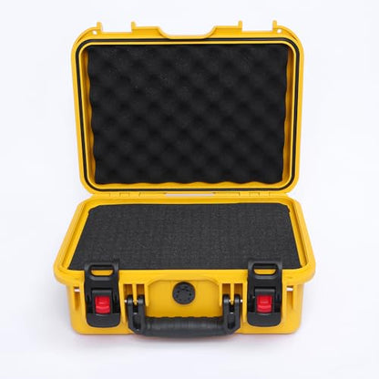 15in Waterproof Hard Case with DIY Customizable Foam Insert (13.5 x 10 x 6in Interior) - color: Yellow-15in