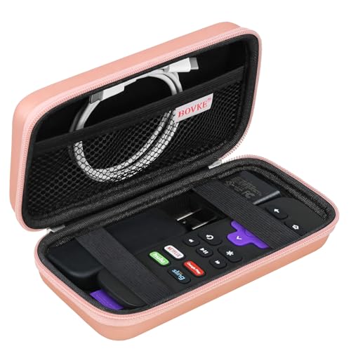 BOVKE Case for Roku Voice Remote/Roku Voice Remote Pro 2nd Ed, Rose Gold - color: Rose Gold