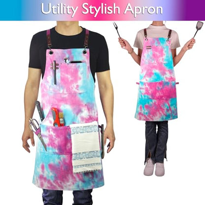 Kitchen Apron, Work Apron, Canvas Apron, Phantom Blue - color: Phantom Blue