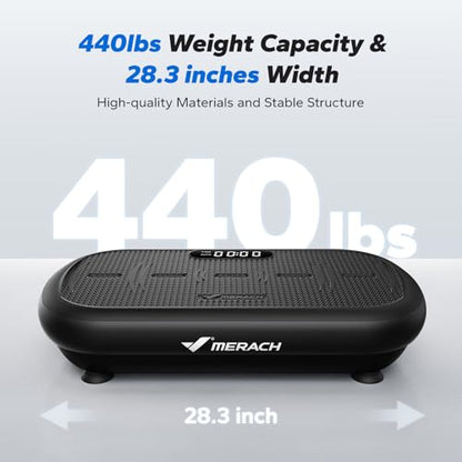 Merach CV40 Curved Vibration Plate Exercise Machine with 440lbs Capacity - color: Black