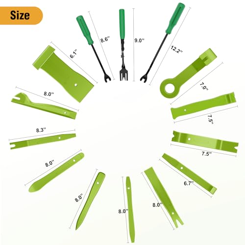 GOOACC 238Pcs Trim Removal Tool Auto Push Pin Bumper Retainer Clip Set - color: 120Pcs Clips + 118 Remover Green