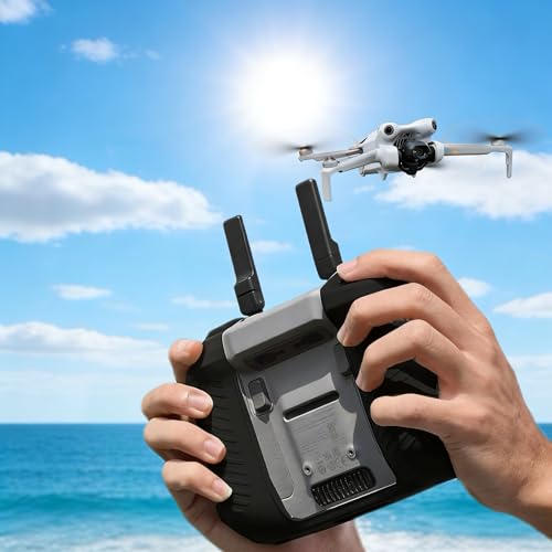 Silicone Protective Cover Case Sleeve for DJI RC 2 Remote Controller, Shockproof Scratch-Resistant Dustproof Grip Sleeve, Compatible with DJI Mini 4 Pro / Air 3 / Neo / Flip Fly More Combo Controller Accessories (Black) - color: Black