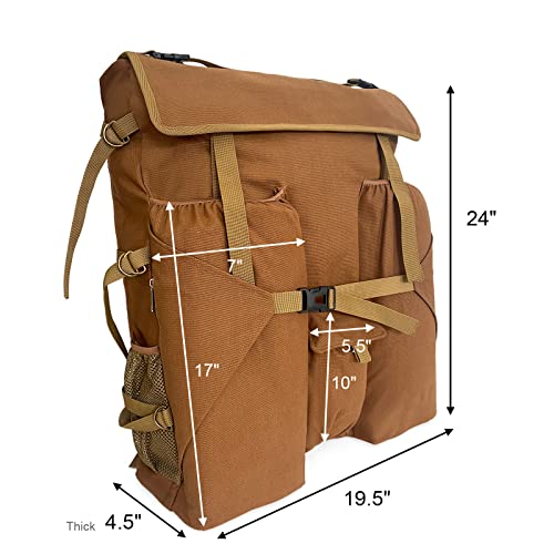JJRING Heavy Duty Plein Air Artist Backpack With Handheld Strap, Brown - color: coffee