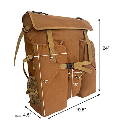 JJRING Heavy Duty Plein Air Artist Backpack With Handheld Strap, Brown - color: coffee