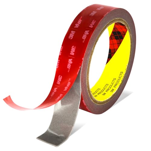 VHB Double Sided Mounting Tape, 1 Inch x 10 Ft, 0.03 in Thick Gray Foam Tape for Automotive Trim, Signs and DIY Projects - size: 1"