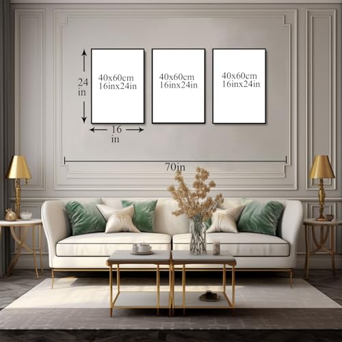 Bwodke Pink Floral Canvas Wall Art Set of 3, 16x24 inch - color: Simple flower, size: 16"x24" Canvas