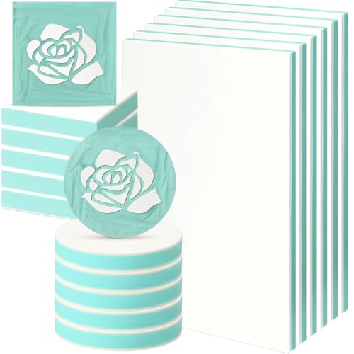 Innconee 18 Pcs Rubber Stamp Carving Blocks Linoleum Blocks, Green - color: Green