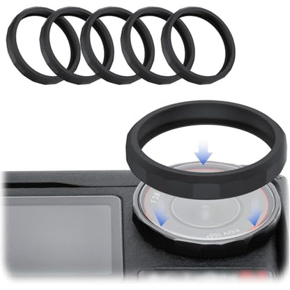 JJC 5Pcs Lens Silicon Ring for DJI Osmo Action 5 Pro 4 3,Protect Lens Edge - color: 5Pcs Silicone Lens Protective Ring