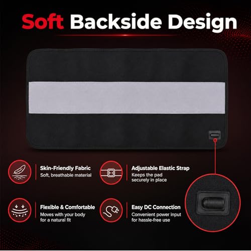 Red Light Therapy Pad for Body Pain, 24"x12" Large Infrared Wrap - size: 24"x12"