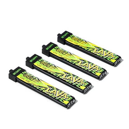 BETAFPV 4pcs Lava II 680mAh 1S Battery 3.8V 95C LiHV for FPV Quadcopter