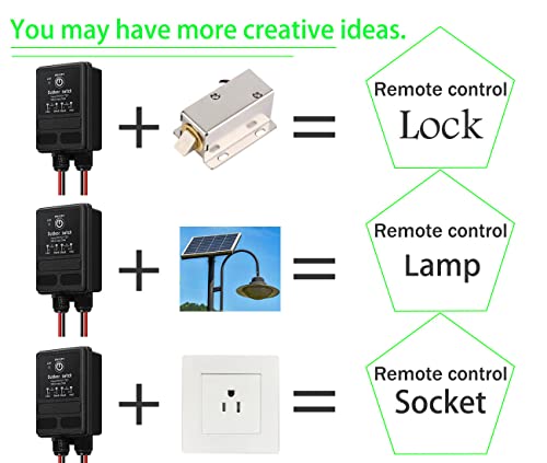 Wireless Remote Control Switch DC12V-72V 30A Relay Remote Switch - style: DC 12V Wireless Remote Switch 4900 Ft