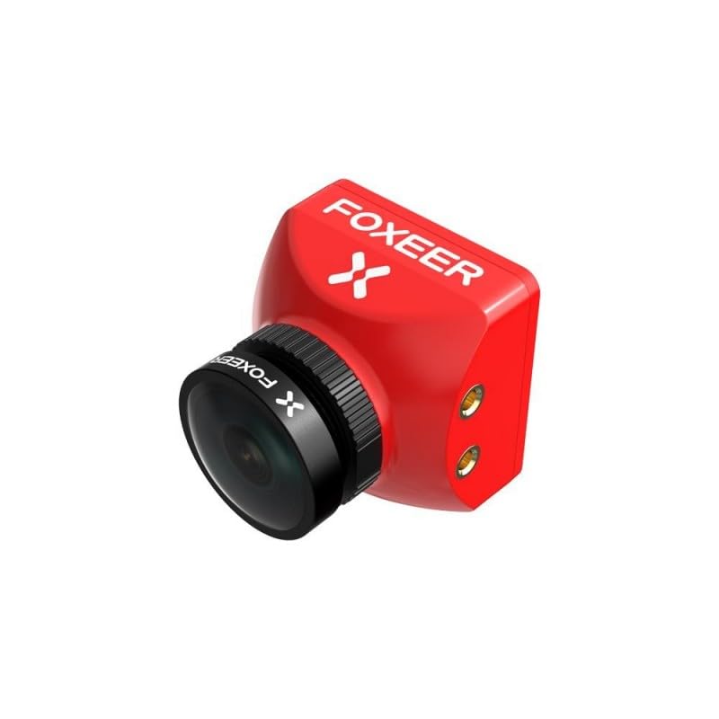 FOXEER Toothless 2 Mini 1200TVL FPV Camera FOV Switchable Starlight 1/2" Sensor Super HDR (Red/Black) (Red) - color: Red