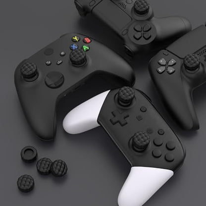 PlayVital Thumbs Cushion Caps Thumb Grips for ps5 ps4, Thumbstick Grip Cover Joystick Caps for Xbox Series X/S, Xbox One, Elite Series 2, Switch 2 Pro Controller - Puff Cloud Texture Design Black - color: Puff Cloud Texture Design Black