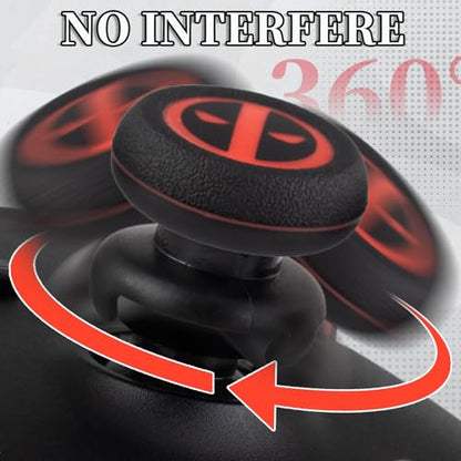 FPS Thumbstick Extender & Printing Rubber Silicone Grip Cover 2 Sets for Xbox Series X/S & Xbox One Controller(Immortal) - color: 19