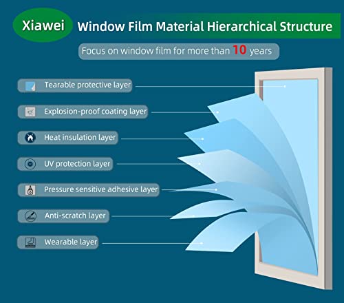 XIAWEI One Way Window Privacy Film with Tools, 27.6In×16.4Ft, Cosmic Black - color: Cosmic Black, size: 27.6 Inch x 16.4 Feet