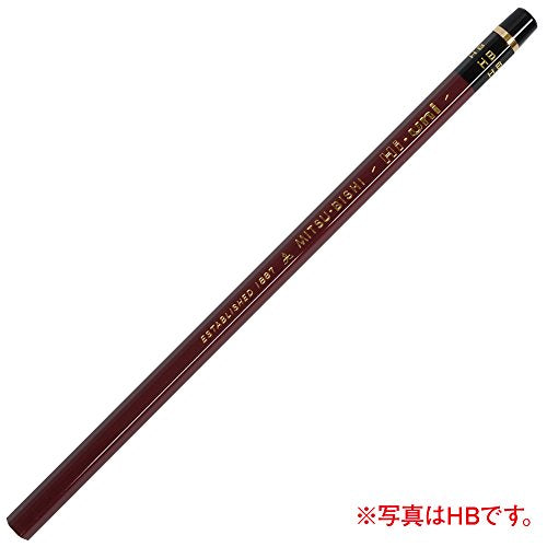 Uni Wooden Pencil, 5B, Box of 12 (HU5B) - style: 5B