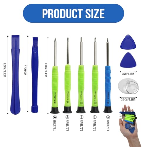 10 Piece Opening Pry Tool Repair Kit with Screwdriver Plastic Spudger for Laptop Computer Tablets Ipad Electronics iPod Touch