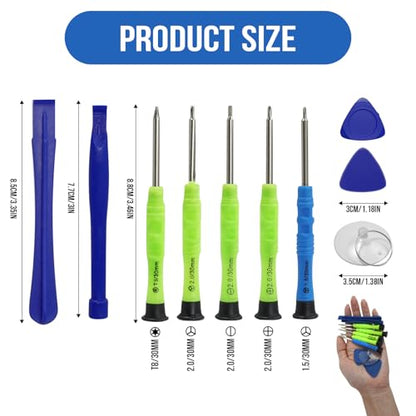 10 Piece Opening Pry Tool Repair Kit with Screwdriver Plastic Spudger for Laptop Computer Tablets Ipad Electronics iPod Touch