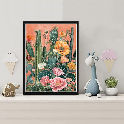 2 Pack Cactus Diamond Art Kits for Adults Diamond Painting Kit for Beginner - color: DP03410