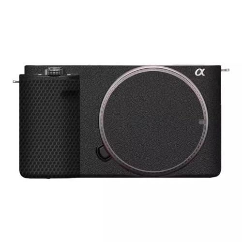 Camera Cover Skin Sticker for Sony ZV-E10 Camera Protector Film Skin Anti-Scratch Protective Decoration (Leather Black) - color: Leather Black