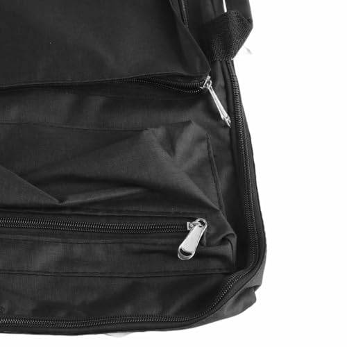 Canvas 4K Drawing Board Carrying Bag, Large Art Portfolio Case with Adjustable Shoulder Strap and Zipper Pockets, Black