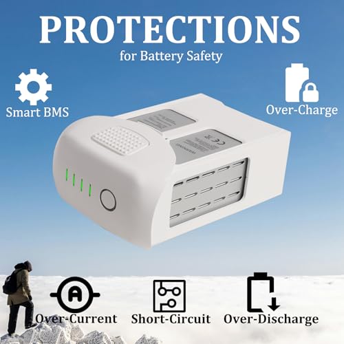 Phantom 4 Battery, 5870mAh-15.2V Intelligent Flight Drone Battery Replacement for DJI Phantom 4 Standard/Pro/RTK/Advanced/Pro v2.0 - color: 1 Pack