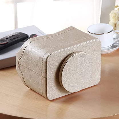 PU Leather 360° Rotatable Remote Control Holder,Nightstand TV Remote Caddy - color: 1 A Embroidery Flower