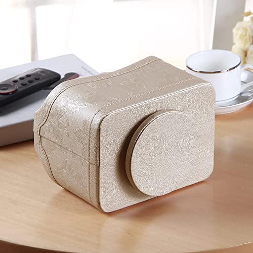 PU Leather 360° Rotatable Remote Control Holder,Nightstand TV Remote Caddy - color: 1 A Embroidery Flower