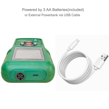 Professional-Grade Hot Wire Anemometer with Backlit LCD – Accurate Air Flow Meter for HVAC, Ducts, and Ventilation Systems, Wind Speed Meter Measures CFM/CMM, Temperature (℃/℉)