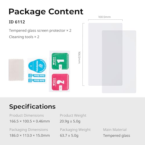 SMALLRIG HD Tempered Glass Screen Protector for DJI RC Pro 2 (2 Pack), Specifically Designed for DJI Drone Remote Controller Screens, for DJI Mini 5 Pro/Mavic 4 Pro/Air 3S / Air 3 / Mini 4 Pro
