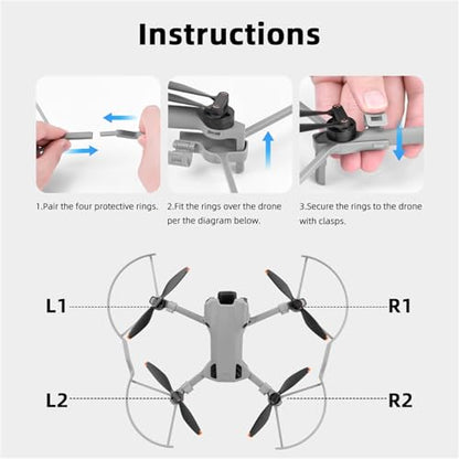 Mini 5 Pro Propellers Guard Protector 360° Protective Cover Case Quick Release Blade Protectors Compatible for DJI Mini 5 Pro Drone Accessories Anti-Collision