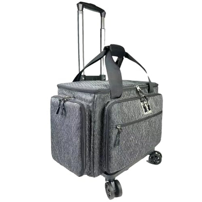 Rolling Teacher Bag with Five 360-Degree Rotating Wheels,Fits for 15.6" Laptop - color: Black