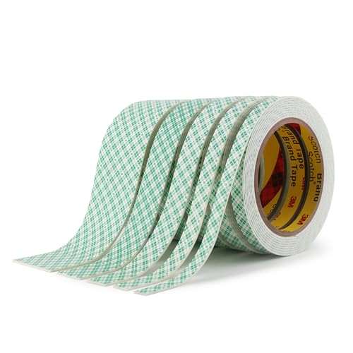 3M Double Sided Foam Tape 1" x 10Ft 1 Pack White Heavy Duty - size: 1" x 10Ft
