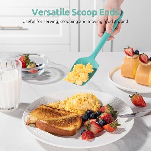 U-Taste 600ºF Heat Resistant Silicone Spatulas for Cooking, 4Pcs/Aqua Sky - color: AquaSky