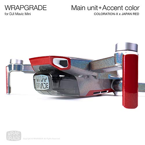Wrapgrade Skin Compatible with DJI Mavic Mini & Mini 2 SE & Mini 4K (Coloration-X) - color: COLORATION-X
