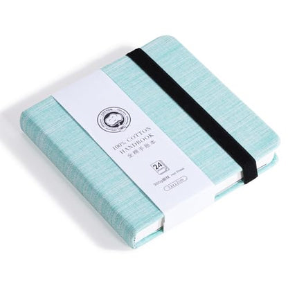 Lightwish Square Watercolor Journal,100% Cotton 24 Sheets Hot Press - color: Light Green