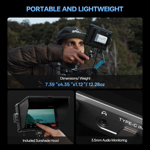 VILTROX DC-A1 7 inch HD 1920x1080 IPS 2800 Nit Camera Field Monitor - size: DC-A1 (2800Nits)