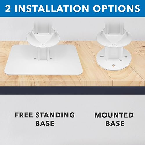 Mount-It! iPad Kiosk Stand, Anti-Theft Steel Countertop Enclosure, White - color: White