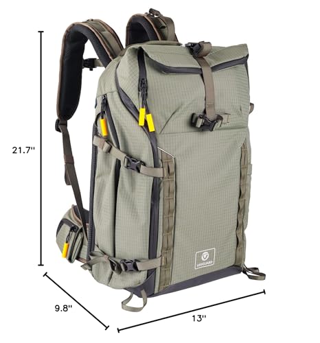 Vanguard VEO Active 53 Camera Backpack, Khaki Green - color: Khaki Green, size: 53