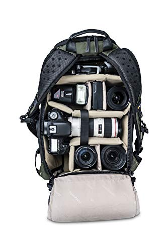 VANGUARD VEO Select 46BR Camera Backpack, Green - Slim Profile, Rear Access, 13" Laptop Storage, Tripod Carry - color: Green, size: 46