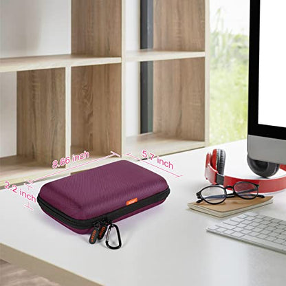 Shockproof Hard Shell Carrying Case, Large Capacity Storage Pouch Bag - color: Z Black and Deep Purple